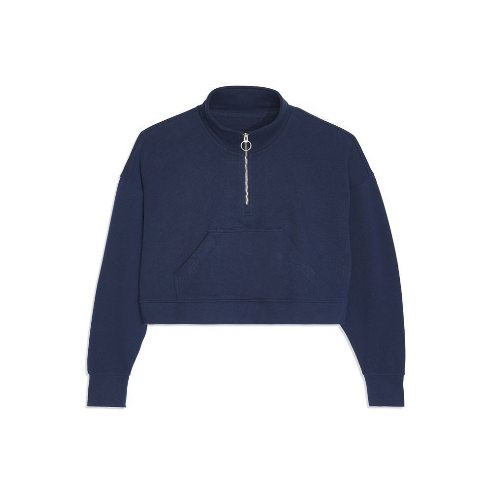 We Wore What Navy Cropped Sweatshirt‎ Size S